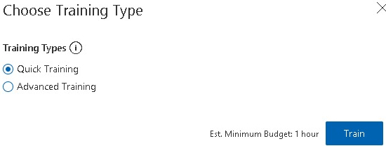 Choose quick trainning